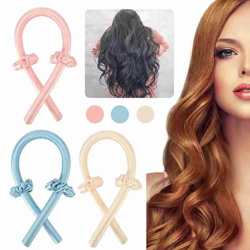 Heatless Silk Ribbon Hair Curler – No Heat, Overnight Curls, 98cm