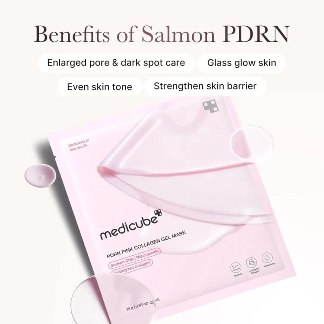 Medicube PDRN Pink Collagen Gel Mask – Salmon PDRN + Collagen, 4 pcs