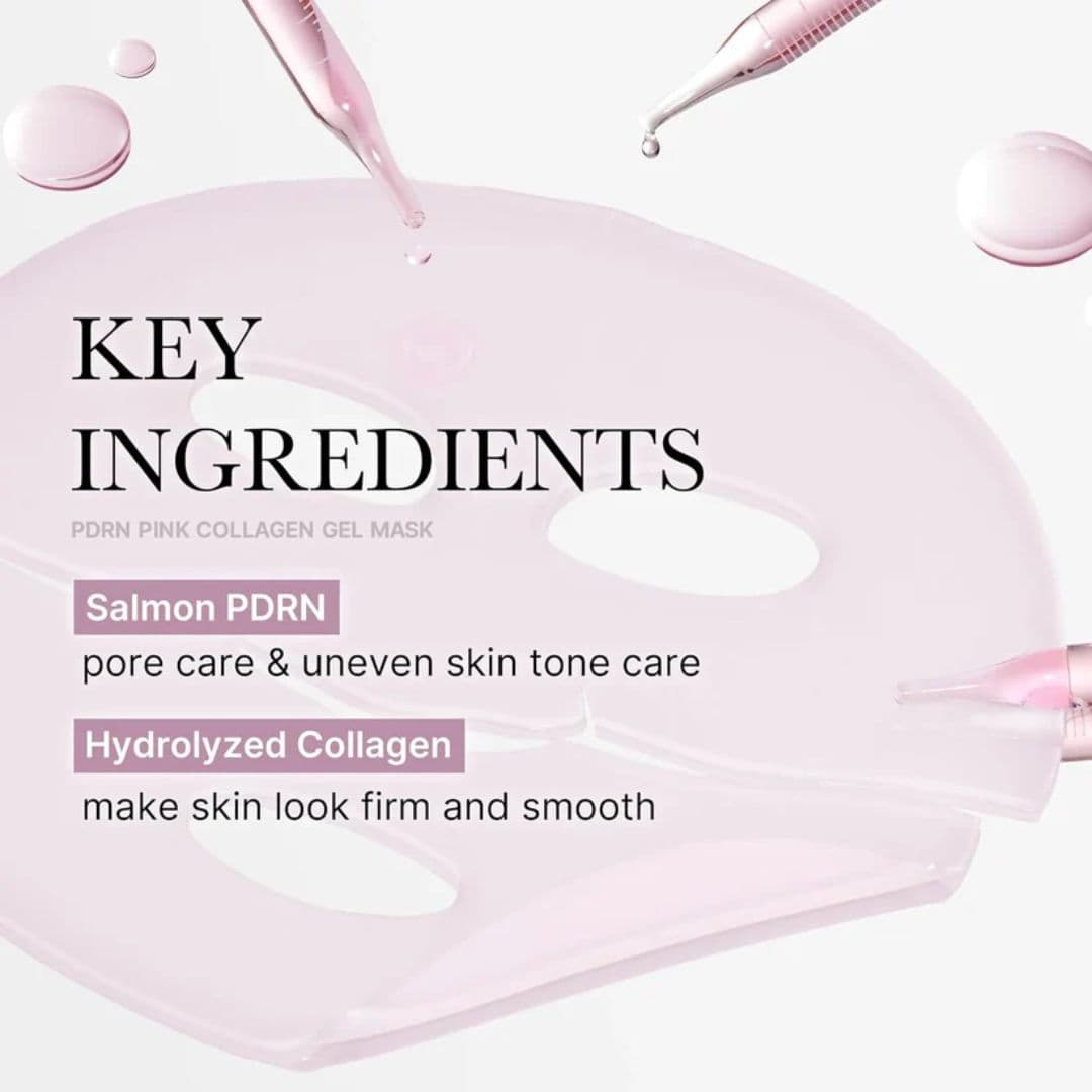 Medicube PDRN Pink Collagen Gel Mask – Salmon PDRN + Collagen, 4 pcs