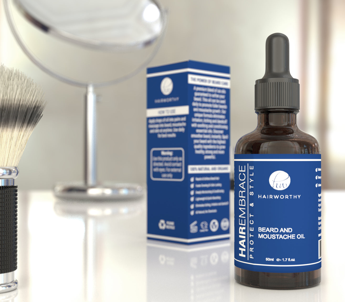Hairworthy Hairembrace Beard Oil – Softening & Nourishing, Daily Use