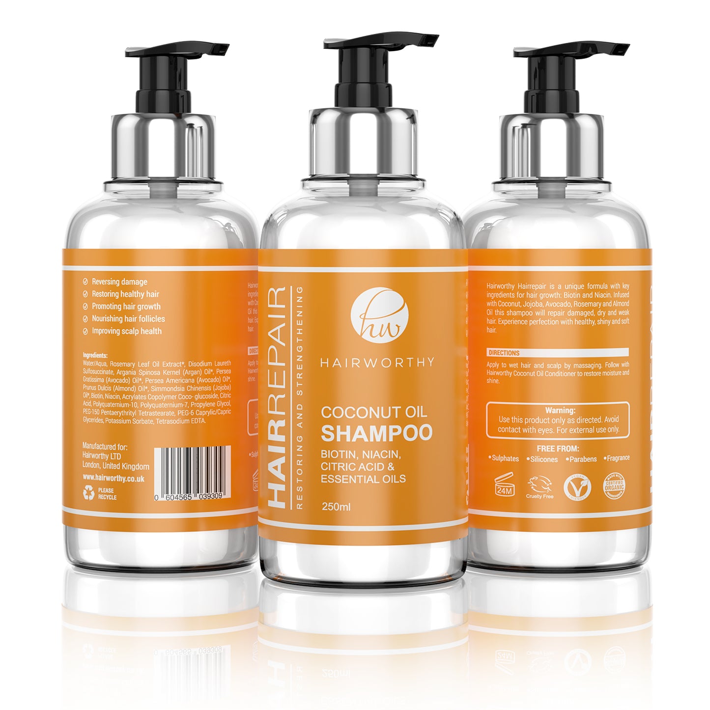 Hairworthy Hairrepair Shampoo – Repair & Strengthen, Damaged Hair