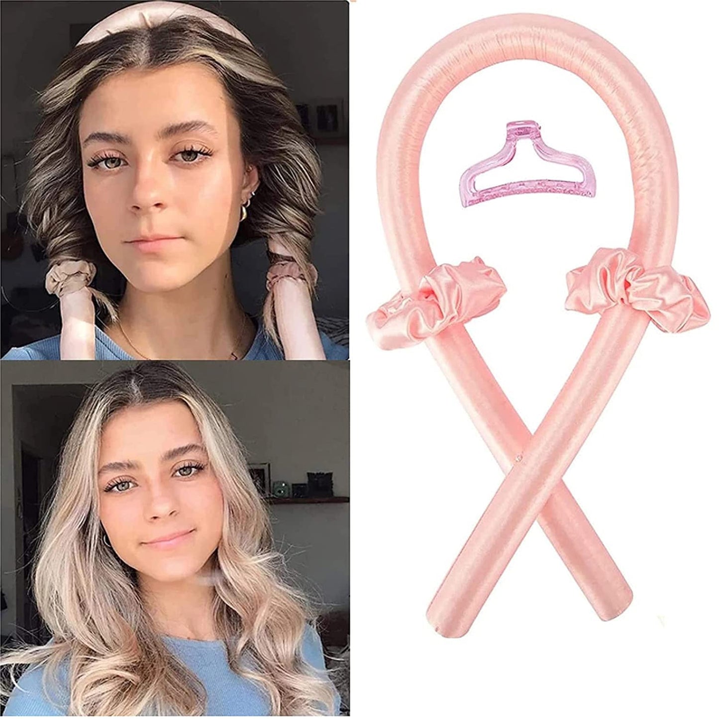 Heatless Silk Ribbon Hair Curler – No Heat, Overnight Curls, 98cm